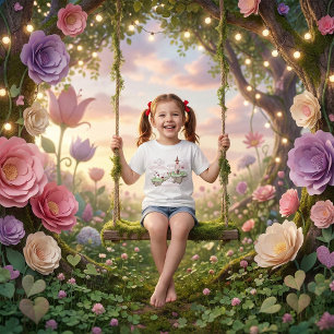 Drijvende Liefde Kasteel Illustratie Romantische F T-shirt