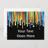 Drijvende lijnen van verf Briefkaart (Voorkant / Achterkant)