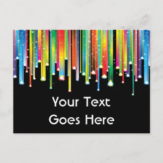 Drijvende lijnen van verf Briefkaart