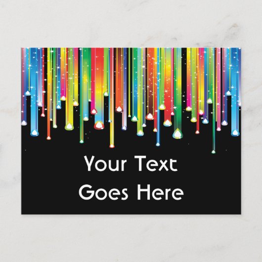 Drijvende lijnen van verf Briefkaart (Voorkant)