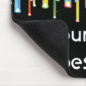 Drijvende lijnen van verf Mousepad Muismat (Hoek)