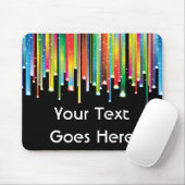 Drijvende lijnen van verf Mousepad Muismat (Met muis)