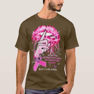 Drijvende Lips roze lint Borstkanker T-shirt