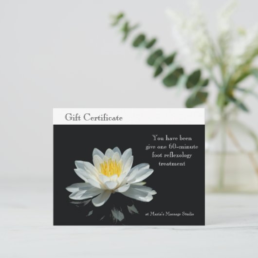 Drijvende Lotus Flower Certificate (Staand voorkant)