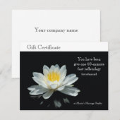 Drijvende Lotus Flower Certificate (Voorkant / Achterkant)