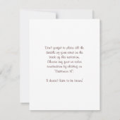 Drijvende Lotus Flower Invitation Kaart (Achterkant)