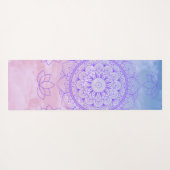Drijvende Lotus Waterverf Mandala Pastel Yogamat (Achterkant (horizontaal))