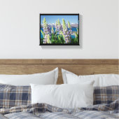 Drijvende Lupine Nieuw-Zeeland Canvas Afdruk (Insitu (Slaapkamer))