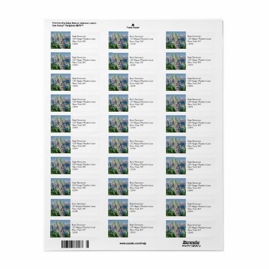 Drijvende Lupine Nieuw-Zeeland Etiket (Full Sheet)