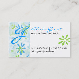 Drijvende mammie-kaart contactkaartje