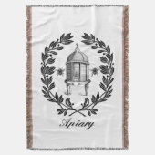 Drijvende mand rond koninginnenbijen deken (Voorkant Verticaal)