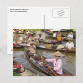Drijvende markt briefkaart (Voorkant / Achterkant)