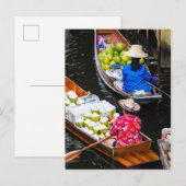 Drijvende markt in Bangkok Briefkaart (Voorkant / Achterkant)