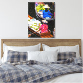 Drijvende markt in Bangkok Canvas Afdruk (Insitu (Slaapkamer))