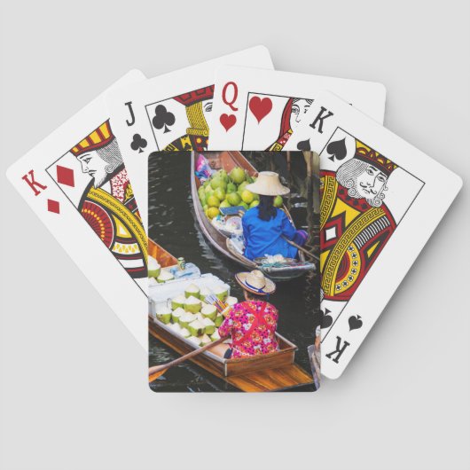 Drijvende markt in Bangkok Pokerkaarten (Achterkant)
