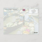 Drijvende markt Thailand Briefkaart (Achterkant)