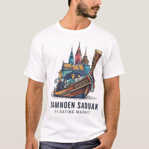 DRIJVENDE MARKT VAN BANGKOK T-SHIRT