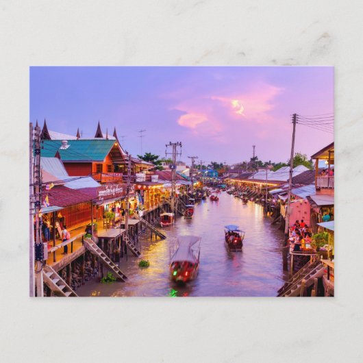 drijvende markt voor Amphawa Briefkaart (Voorkant)