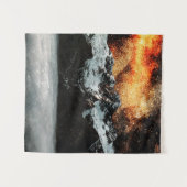 Drijvende melkweg boven de grote bergen wandkleed (Voorkant (horizontaal))