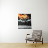 Drijvende melkweg boven de grote bergen wandkleed (In situ)