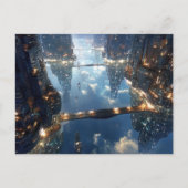 Drijvende metropolis in de lucht briefkaart (Voorkant)