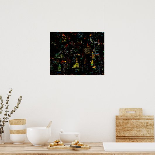 Drijvende metropolis poster (Keuken)