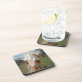 Drijvende Milkweed Seeds Art Print/Graphic Bier Onderzetter (Rechterzijde)