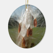 Drijvende Milkweed Seeds Art Print/Graphic Keramisch Ornament (Links)