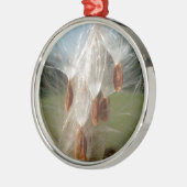 Drijvende Milkweed Seeds Art Print/Graphic Metalen Ornament (Links)