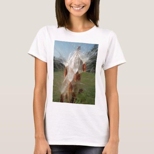 Drijvende Milkweed Seeds Art Print/Graphic T-shirt (Voorkant)