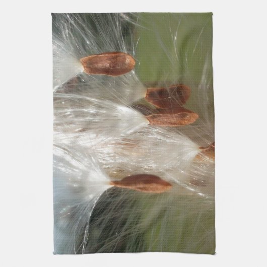 Drijvende Milkweed Seeds Art Print/Graphic Theedoek (Verticaal)