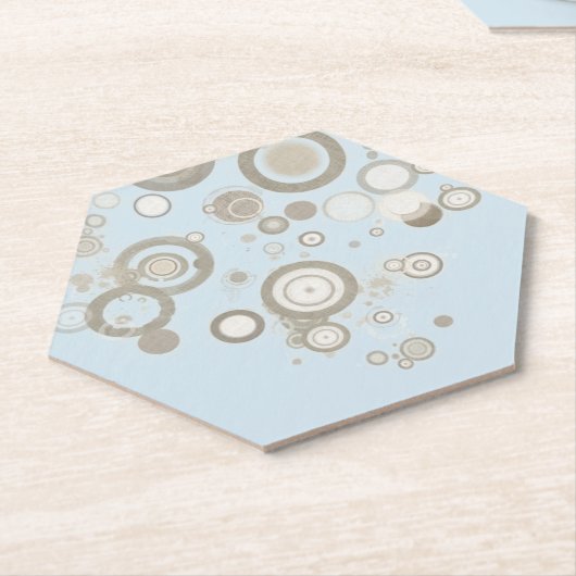 Drijvende moduscirkels kartonnen onderzetters (Schuin)
