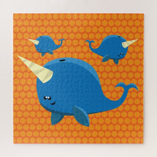 Drijvende Narwhal - Puzzle Legpuzzel (Horizontaal)