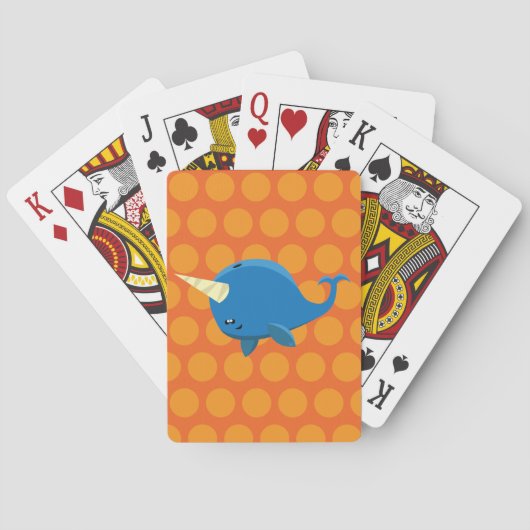 Drijvende Narwhal - Spelkaarten Speelkaarten (Achterkant)