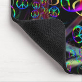 Drijvende Neon Peace Signs Muismat (Hoek)