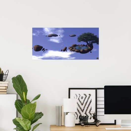 Drijvende oase poster (Thuiskantoor)