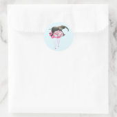 Drijvende Olifant Blauwe Sticker (Tas)
