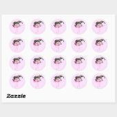 Drijvende Olifant Roze Sticker (Vel)