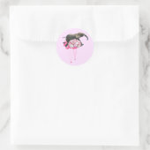 Drijvende Olifant Roze Sticker (Tas)