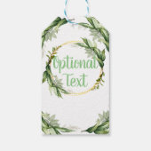 Drijvende olijfboomtakken cadeaulabel (Achterkant)