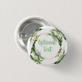 Drijvende olijfboomtakken ronde button 3,2 cm (Voorkant /achterkant)