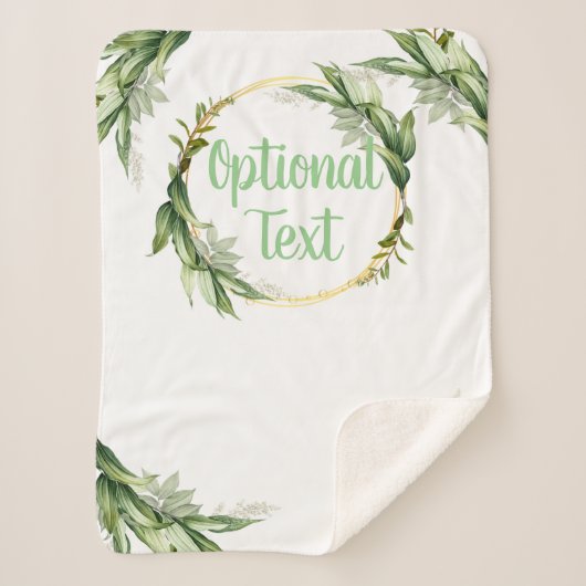 Drijvende olijfboomtakken sherpa deken (Voorkant)