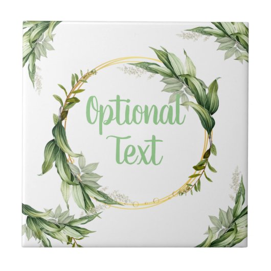 Drijvende olijfboomtakken tegeltje (Voorkant)