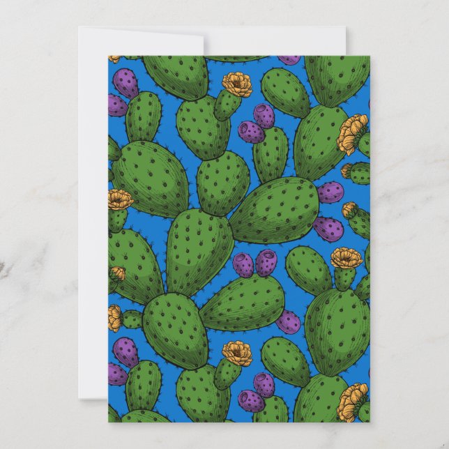 Drijvende opuntia op blauw (Voorkant)