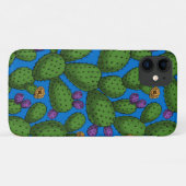 Drijvende opuntia op blauw Case-Mate iPhone case (Achterkant (horizontaal))