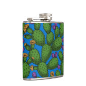 Drijvende opuntia op blauw heupfles (Rechts)