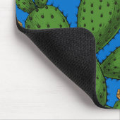 Drijvende opuntia op blauw muismat (Hoek)
