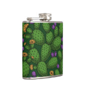 Drijvende opuntia op donkergroen heupfles (Rechts)