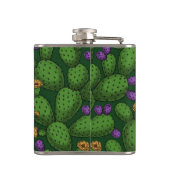 Drijvende opuntia op donkergroen heupfles (Achterkant)