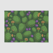 Drijvende opuntia op donkergroen tissuepapier (Voorkant)